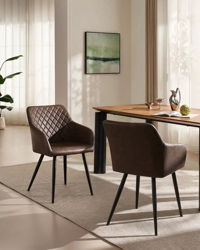 Moree Faux Leather Dining Chairs [Set of 4]