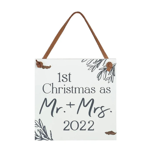MR MRS hanging sign