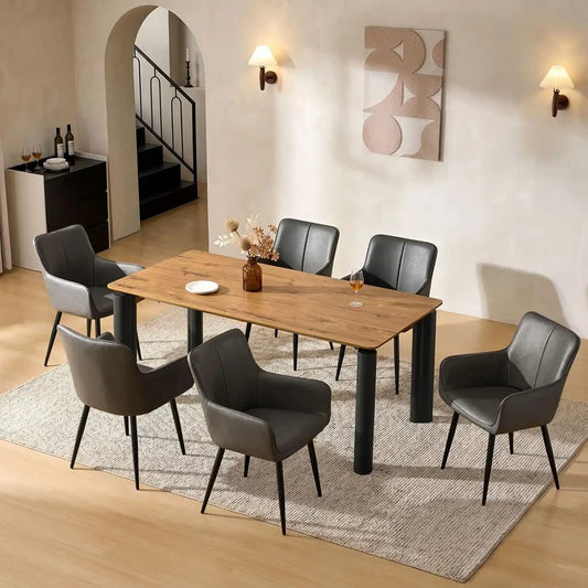 Muhsina Faux Leather Dining Chair