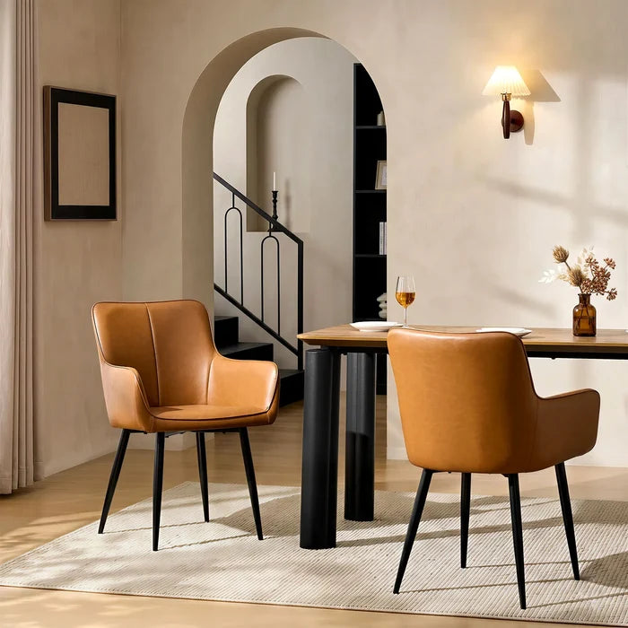 Muhsina Faux Leather Dining Chair