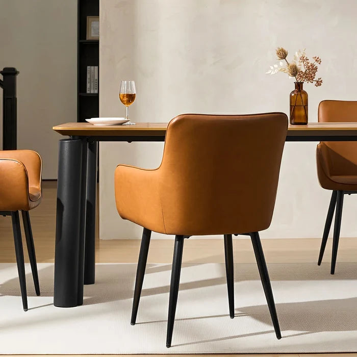 Muhsina Faux Leather Dining Chair