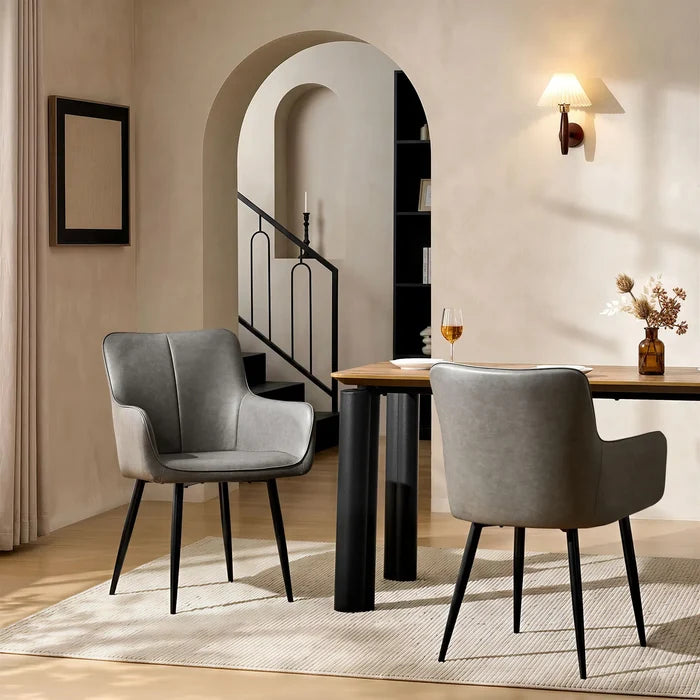 Muhsina Faux Leather Dining Chair
