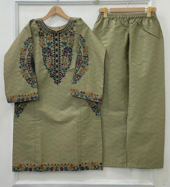 Multi Embroidered 2PC | Cotton D-545