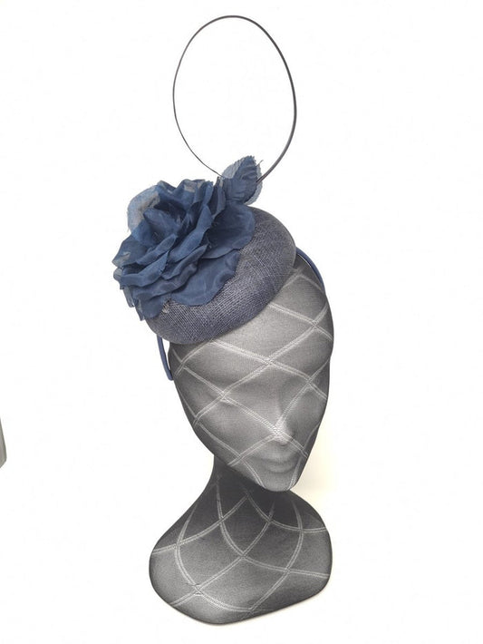 Navy Flower & Stem Fascinator - Franklins