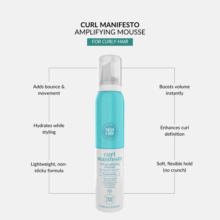 NishLady Curl Manifesto Amplifying Mousse – 200ml
