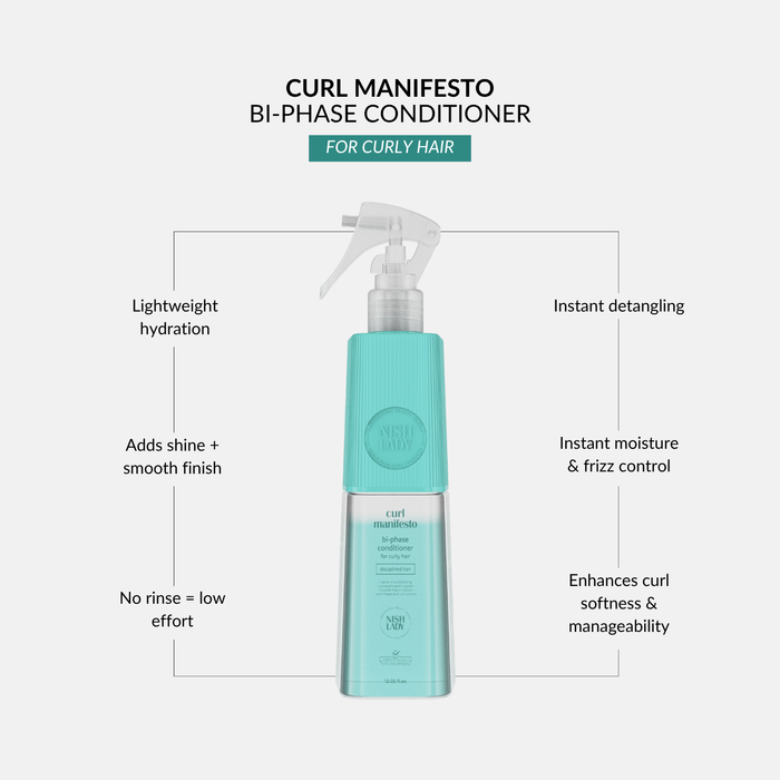 NishLady Curl Manifesto Bi-Phase Conditioner – 386ml