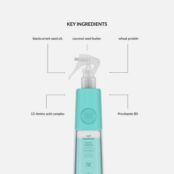 NishLady Curl Manifesto Bi-Phase Conditioner – 386ml