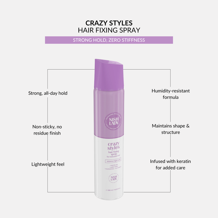 NishLady Styling Fixing Spray - 386ml