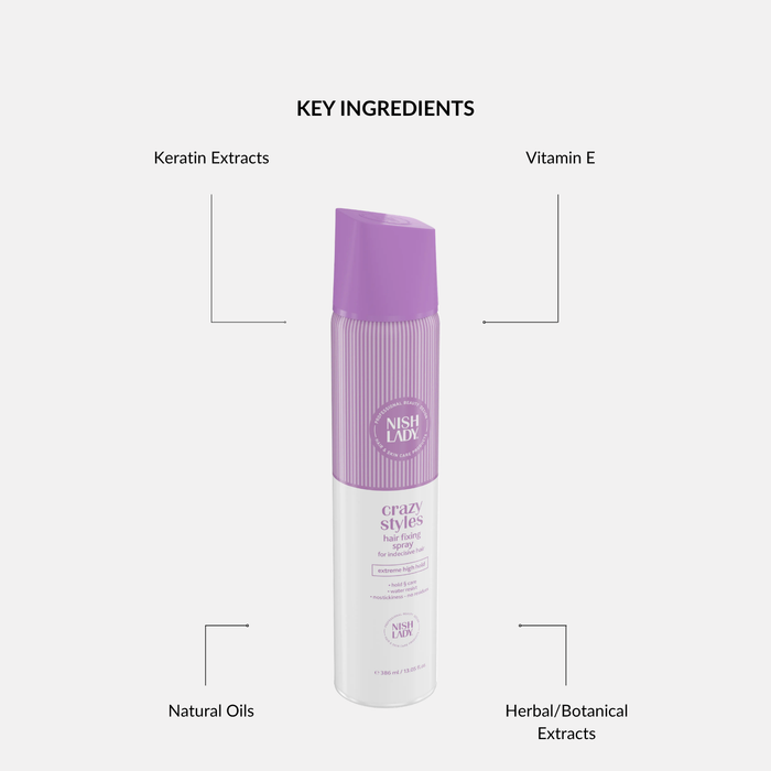 NishLady Styling Fixing Spray - 386ml