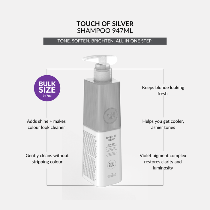 NishLady Touch of Silver Shampoo - 947ml