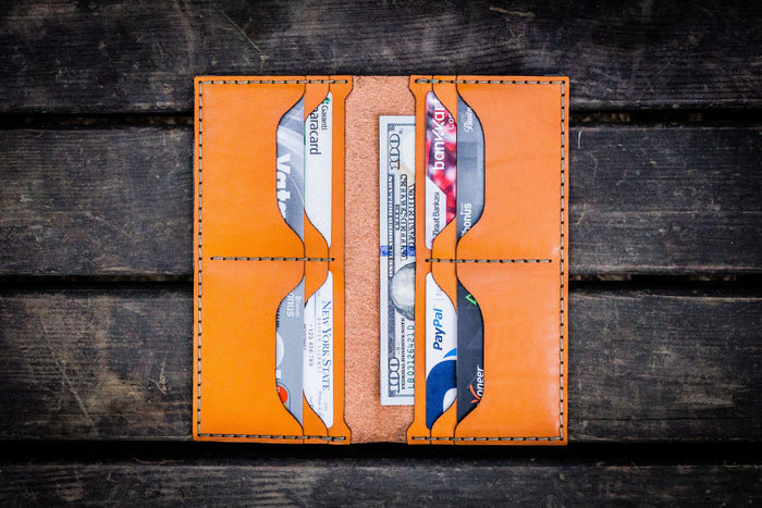 No.49 Handmade Leather Women Wallet - Orange