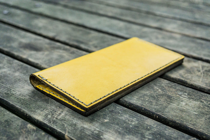 No.49 Handmade Leather Women Wallet - Yellow