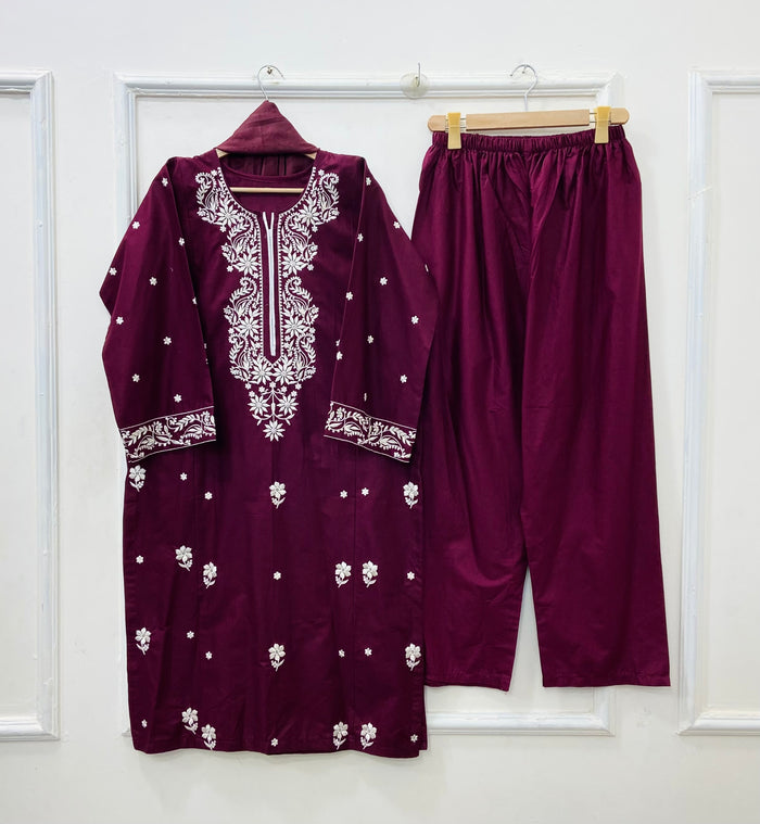 Noor e Eid 3PC (Cotton) D-505
