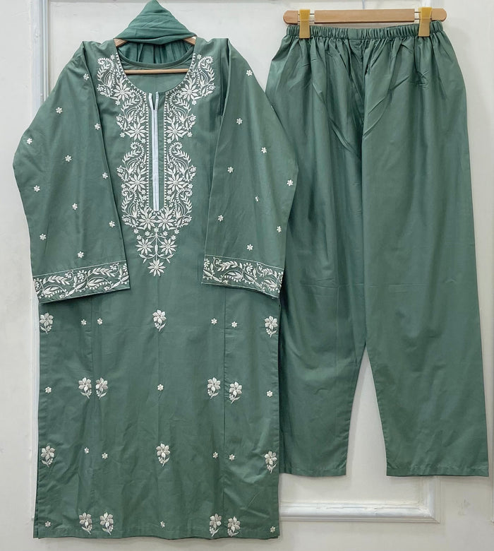 Noor e Eid 3PC (Cotton) D-505