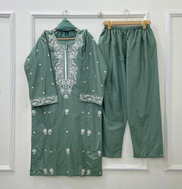 Noor e Eid 3PC (Cotton) D-505