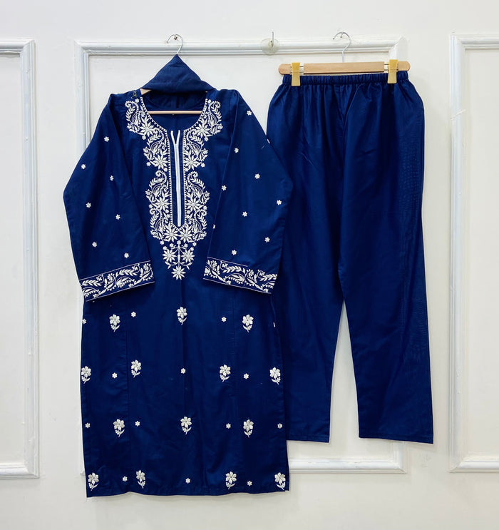 Noor e Eid 3PC (Cotton) D-505