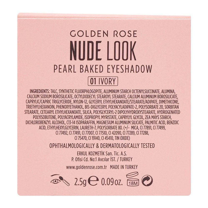 Nude Look Pearl Baked Eyeshadow (NEW) - Golden Rose Cosmetics Pakistan.