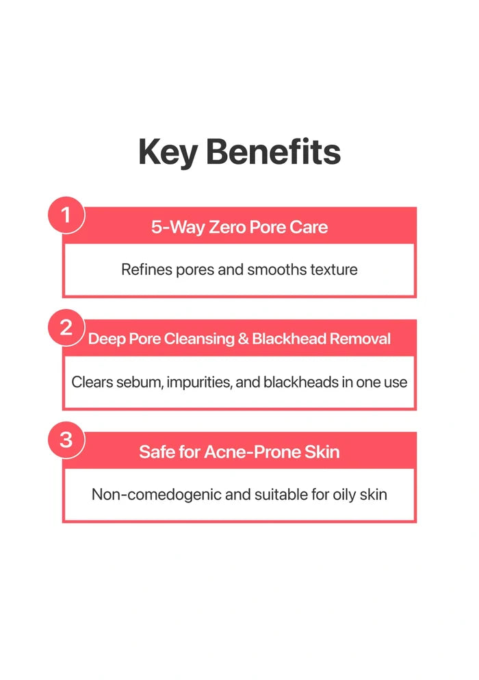 Key benefits of a skincare product on a white background
