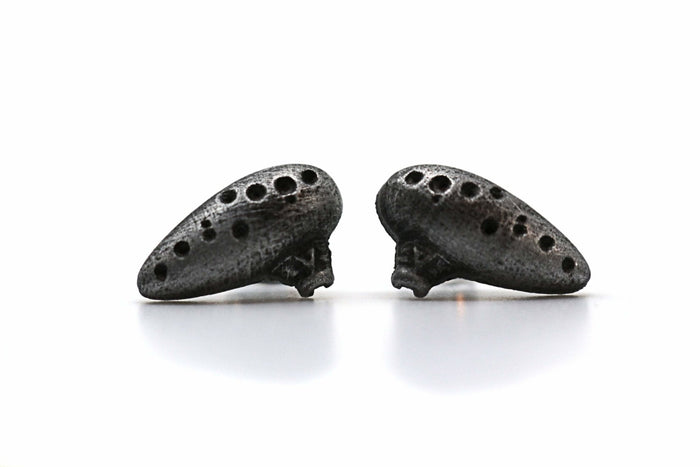 Zelda Earrings Ocarina of Time -Stainless Steel Stud- Legend of Zelda - Nintendo/Zelda Gift - LootCaveCo