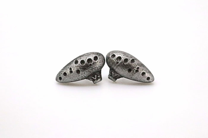 Zelda Earrings Ocarina of Time -Stainless Steel Stud- Legend of Zelda - Nintendo/Zelda Gift - LootCaveCo