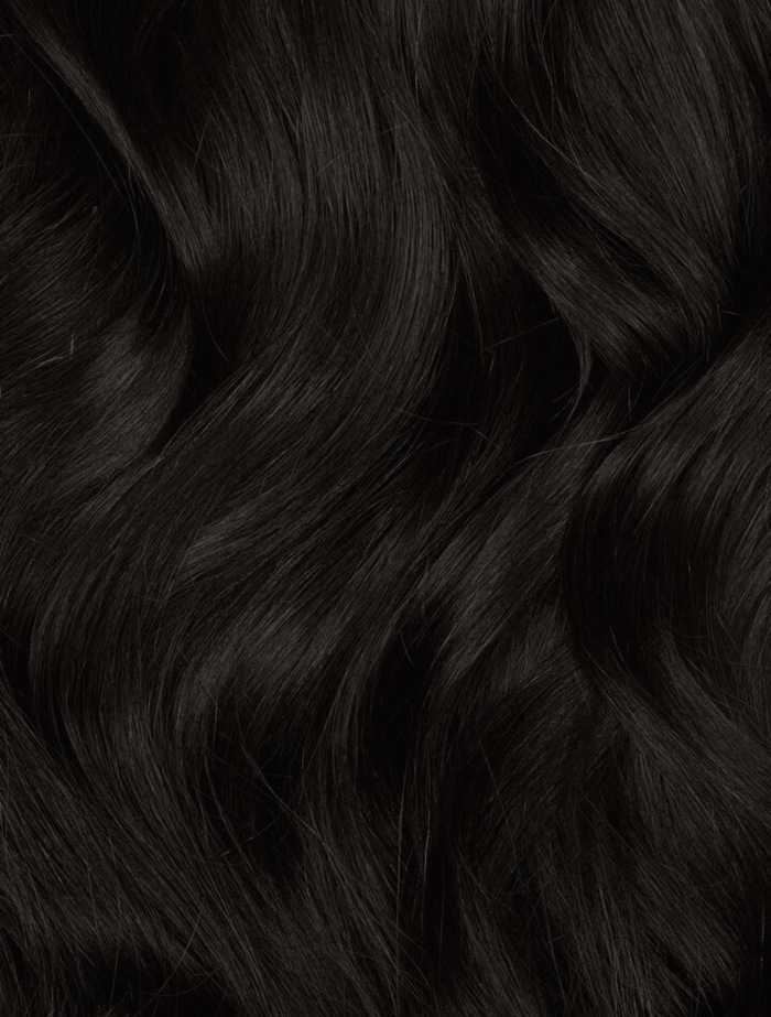Off Black (1B) Thinning Hair and Invisible Clip-Ins Bundle