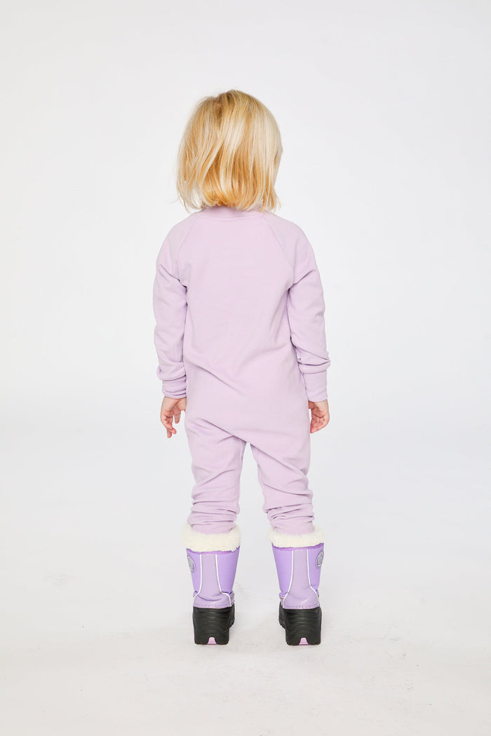 One Piece Thermal Underwear Lavender-3