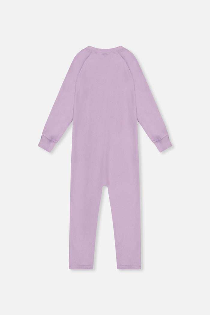 One Piece Thermal Underwear Lavender-4