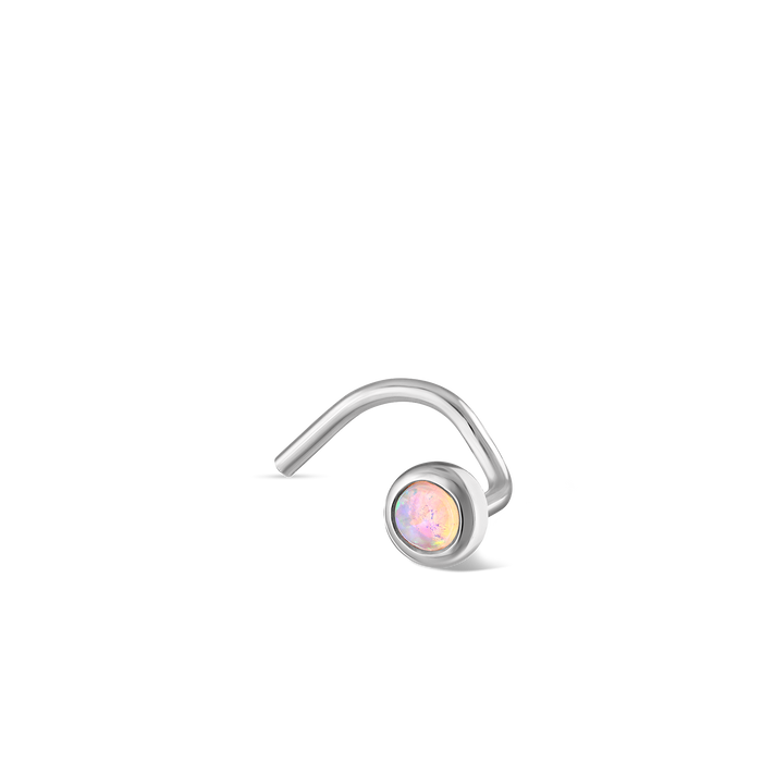 White Gold / 2mm / Right Bend