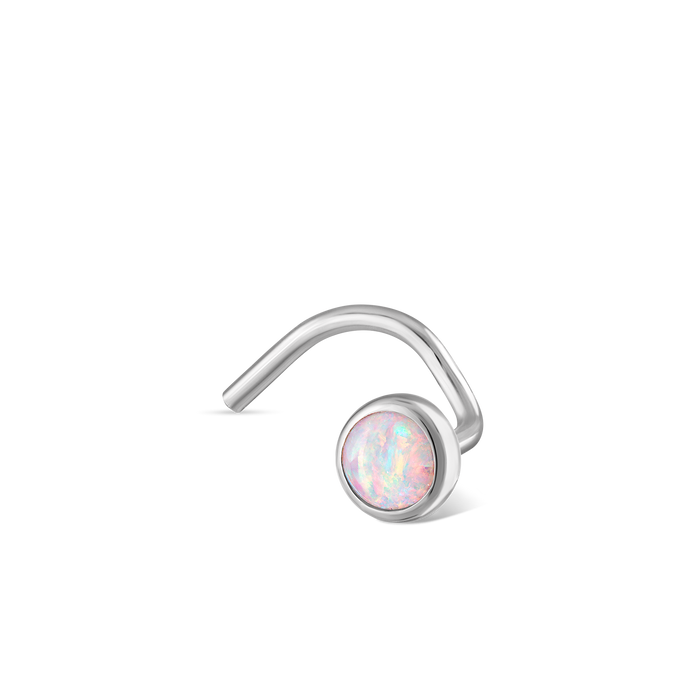 White Gold / 3mm / Right Bend