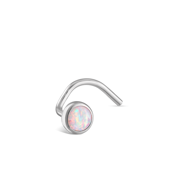 White Gold / 3mm / Left Bend