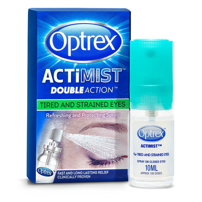 Optrex ActiMist Double Action Spray Tired Strained Eyes 10ml (D)