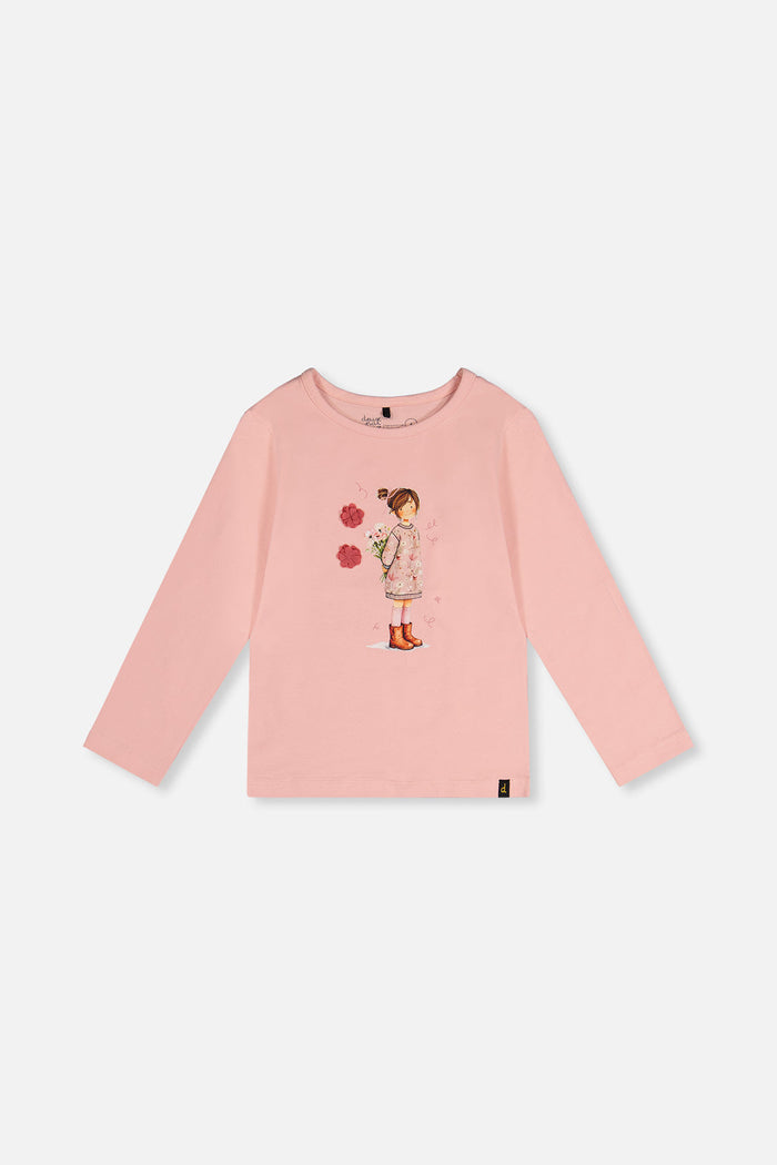 Organic Cotton Jersey T-Shirt Pale Dusty Pink-0
