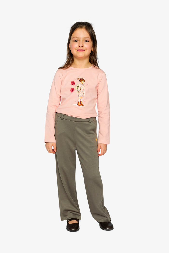 Organic Cotton Jersey T-Shirt Pale Dusty Pink-4