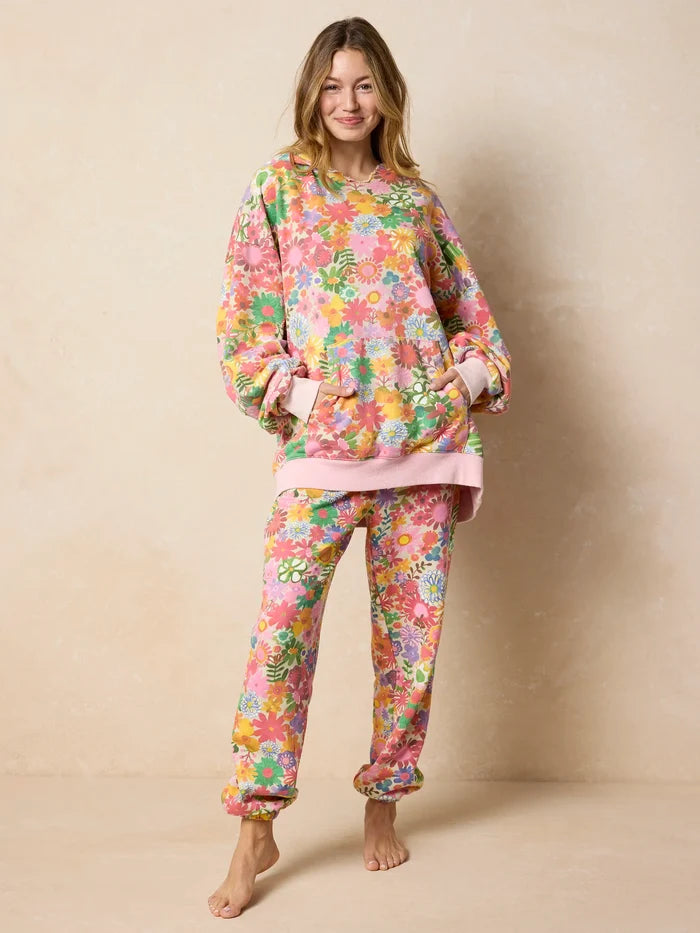Oversized Printed Sweatshirt - Floral-view 5