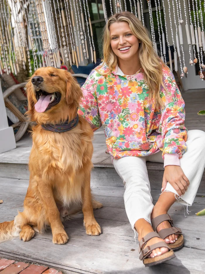 Oversized Printed Sweatshirt - Floral-view 7
