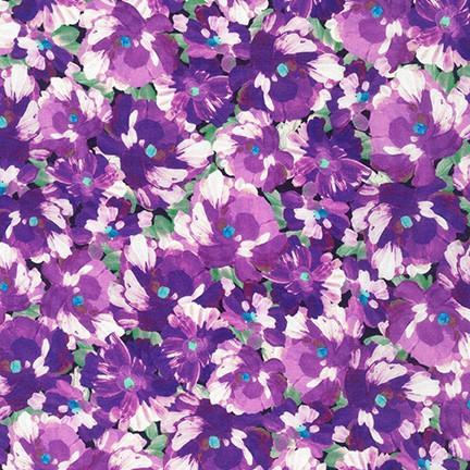 PAINTERLY PETALS - LARGE FLOWERS (4 yards)