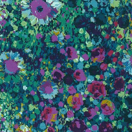 PAINTERLY PETALS - PAINTED FLOWERS (4 YARDS)