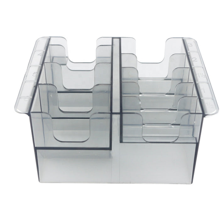 PALMS Transparent 8 Calipers Square Hair Clipper Guards Storage Box - Palms Fashion Inc.