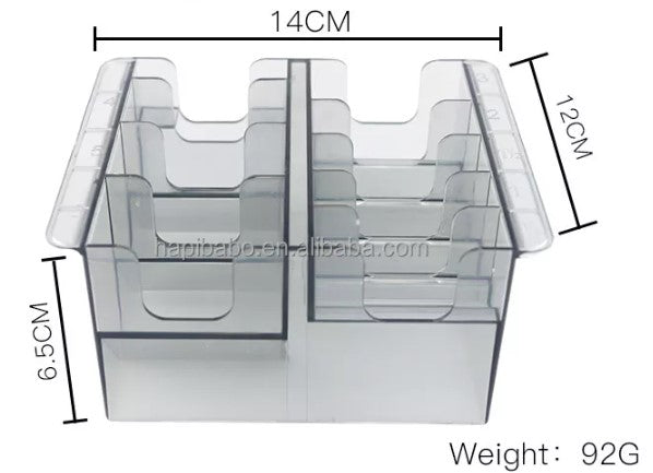 PALMS Transparent 8 Calipers Square Hair Clipper Guards Storage Box - Palms Fashion Inc.