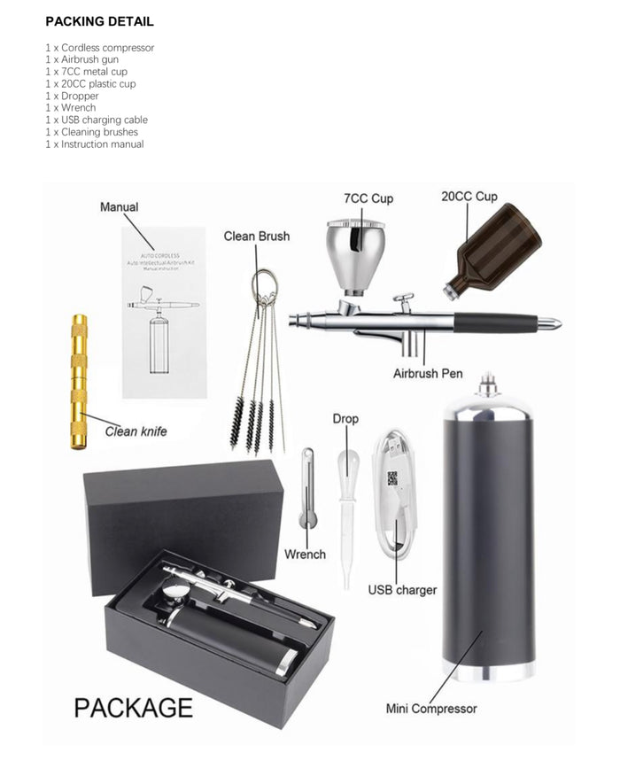PALMS CORDLESS AIR COMPRESSOR - Palms Fashion Inc.