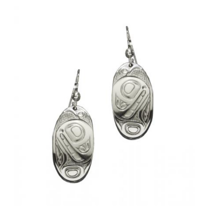 PANABO Silver/Pewter Earrings - Orca Oval
