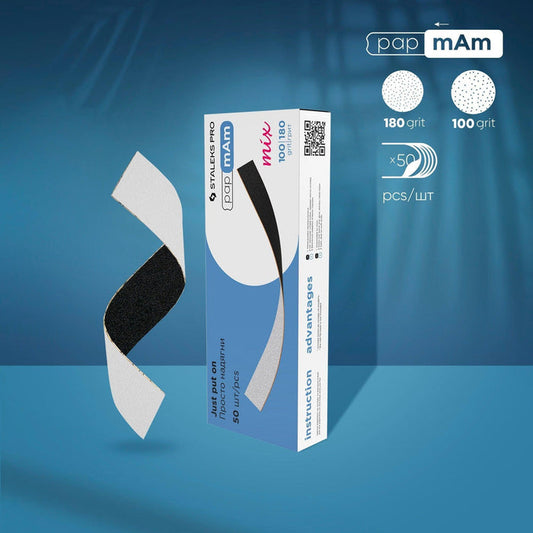 papmAm Mix Disposable Double-sided Files - EXPERT 22 Thin (50 pcs)-Abrasives-STALEKS PRO-100/180 grit-Gel Essentialz