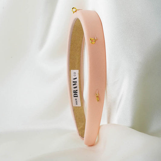 Peach Puff Hair Band - 5 Charms