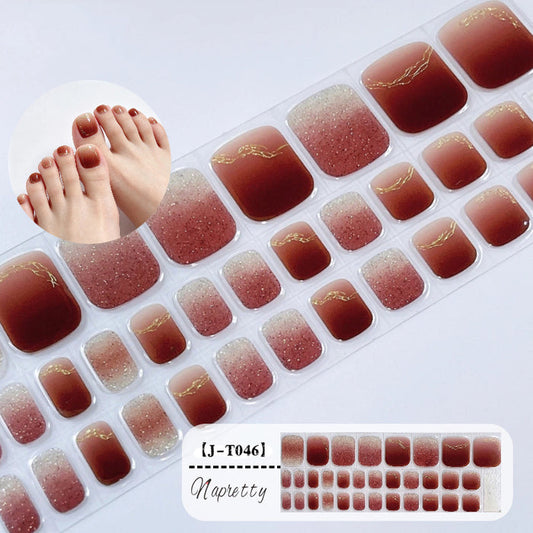 Pedicure Gel Nail Strips T046