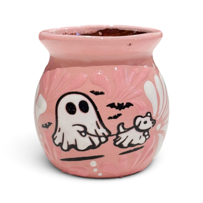 Pink Dog Trick or Treating Mug
