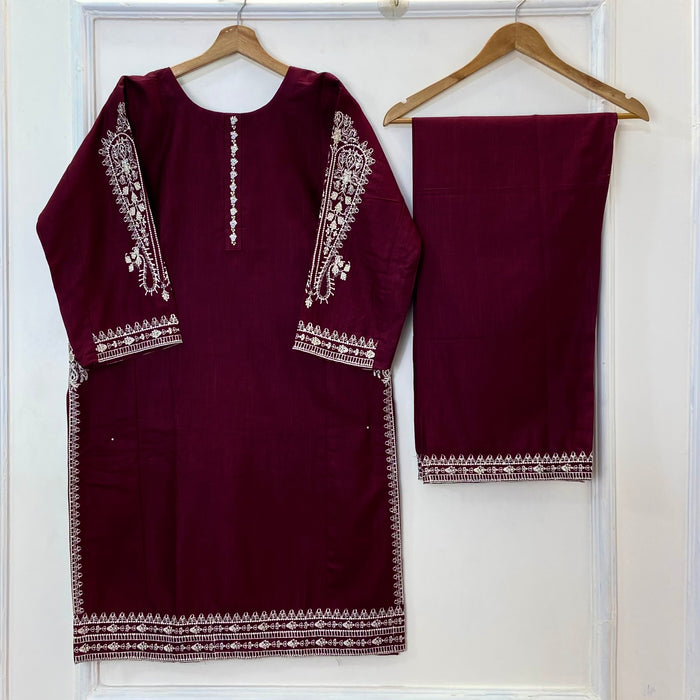 Pocketful Embroidered 2PC (Khaddar) D-306