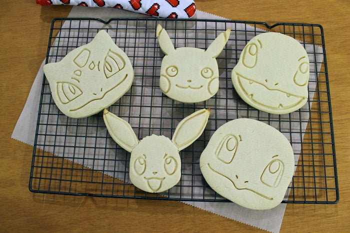 Pokemon Generation 1 Starter Cookie Cutters- Squirtle, Bulbasaur, Charmander, Pikachu, Eevee - LootCaveCo