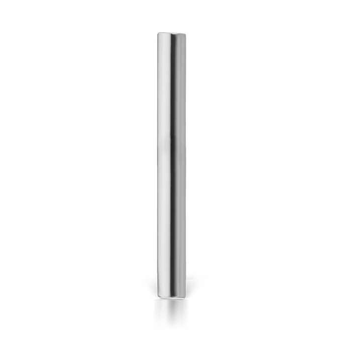 Polished Round Bar Threaded Stud Earring With Titanium Backing