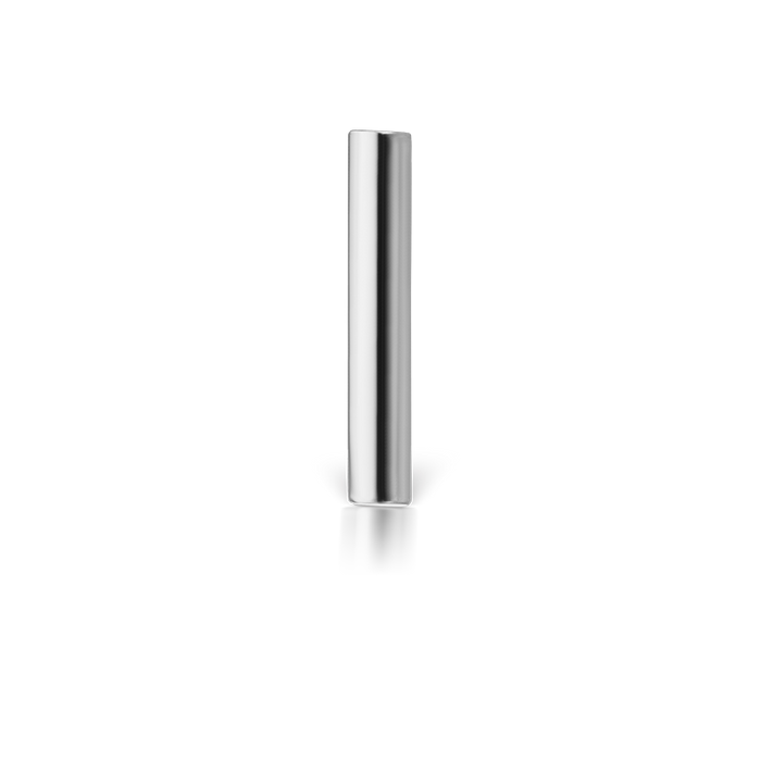 Polished Round Bar Threaded Stud Earring With Titanium Backing