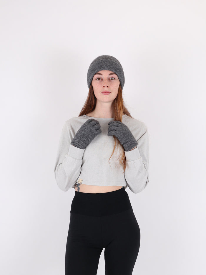 Possum Merino Gloves | Silver-Image 2